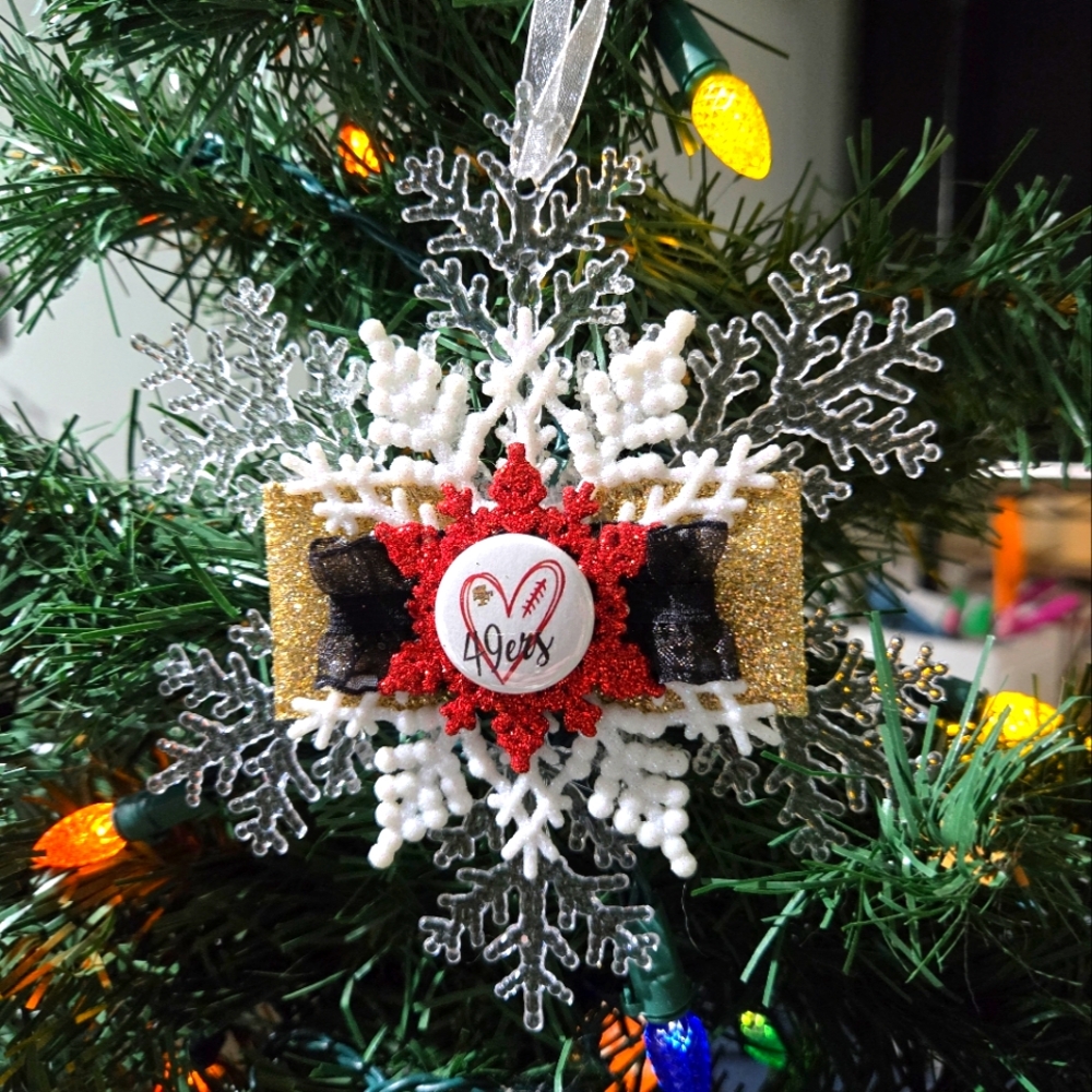 NWT San Francisco 49ers Ornament Football Souvenir Christmas Holiday Decor OOAK